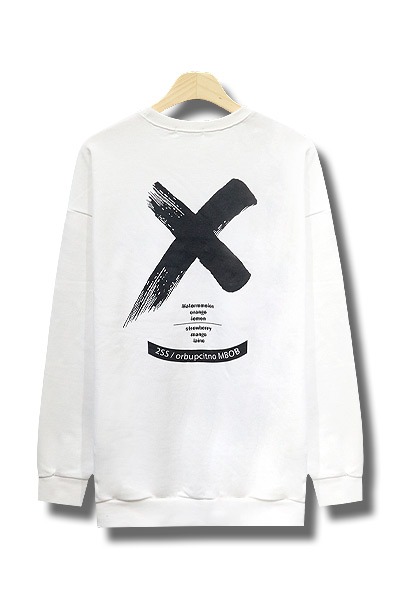 X 삼단 오버핏 맨투맨 [2color]