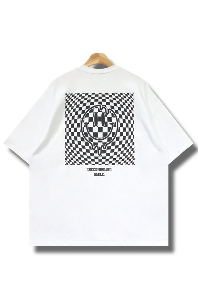 체스판 미스 오버핏 반팔 티셔츠